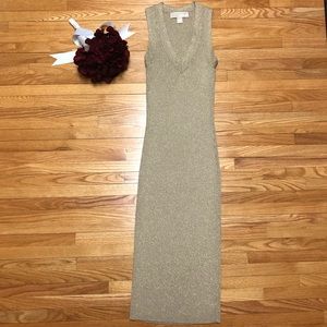 Gold Bodycon Michael Kors Dress